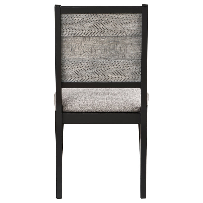 Chaise d'appoint noire rembourrée (ensemble de 2)