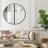 Round Metal Flat Wall Mirror (Set of 2)-102402138-102402137