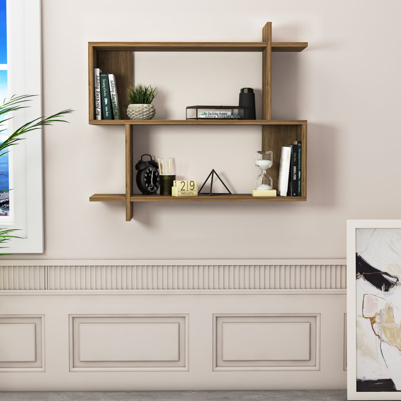 Aaronson 3 Piece Floating Shelf, Walnut
