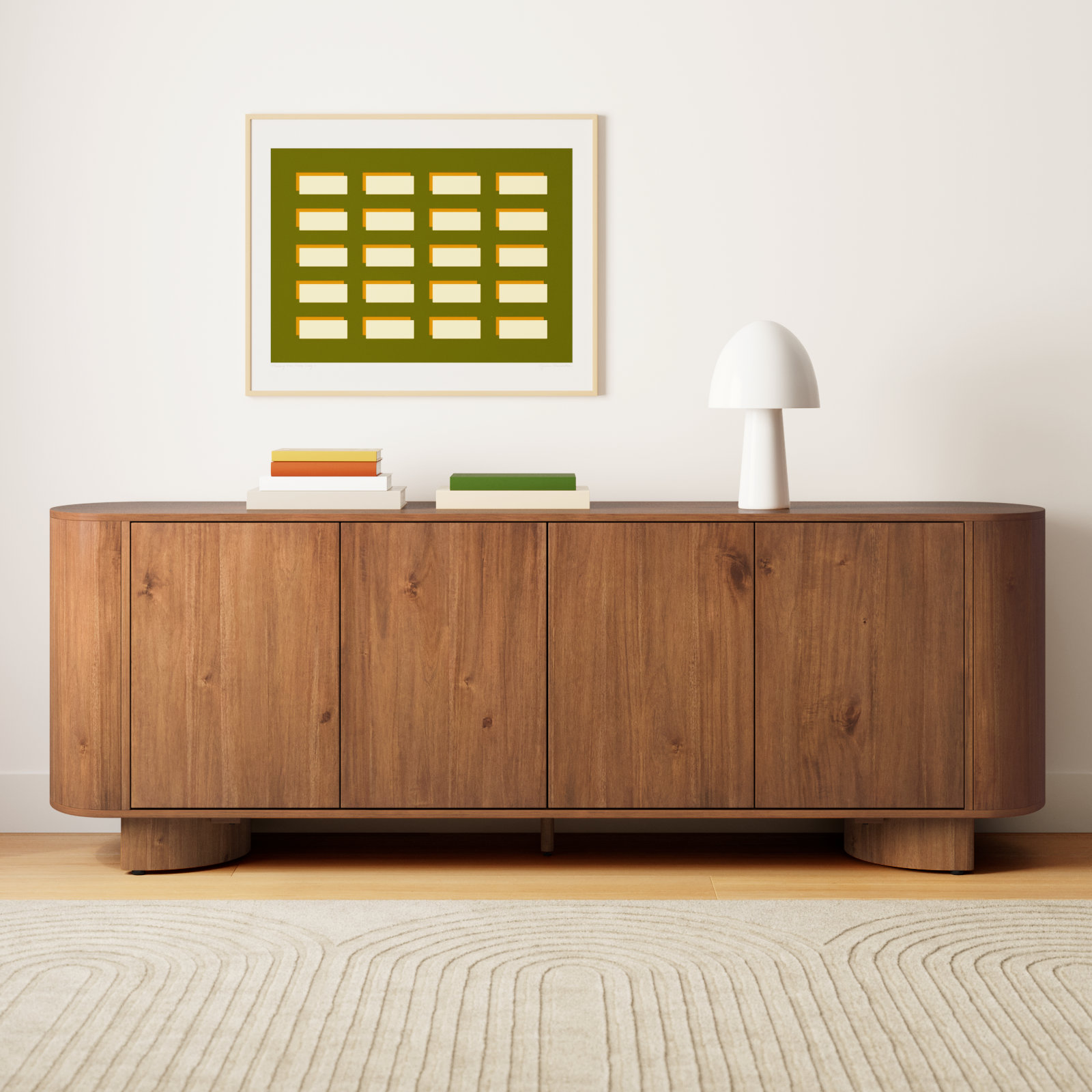Haiden 94" Sideboard, Seasoned Brown Acacia