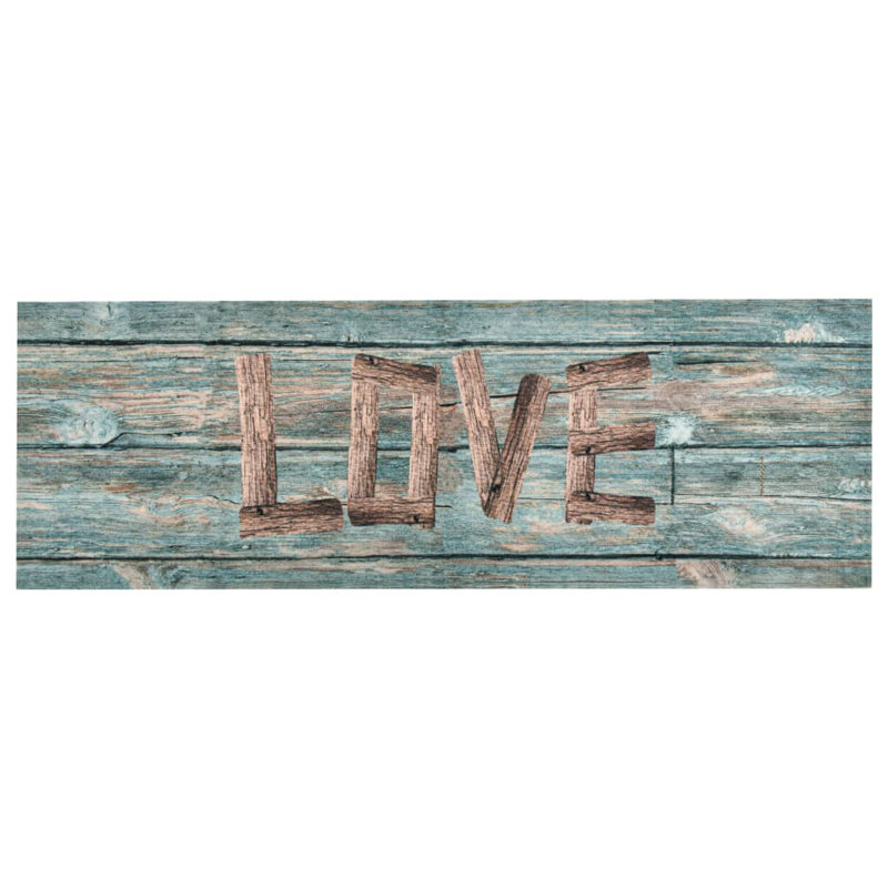 House of Hampton Kitchen Carpet Washable Love 60X300 Cm