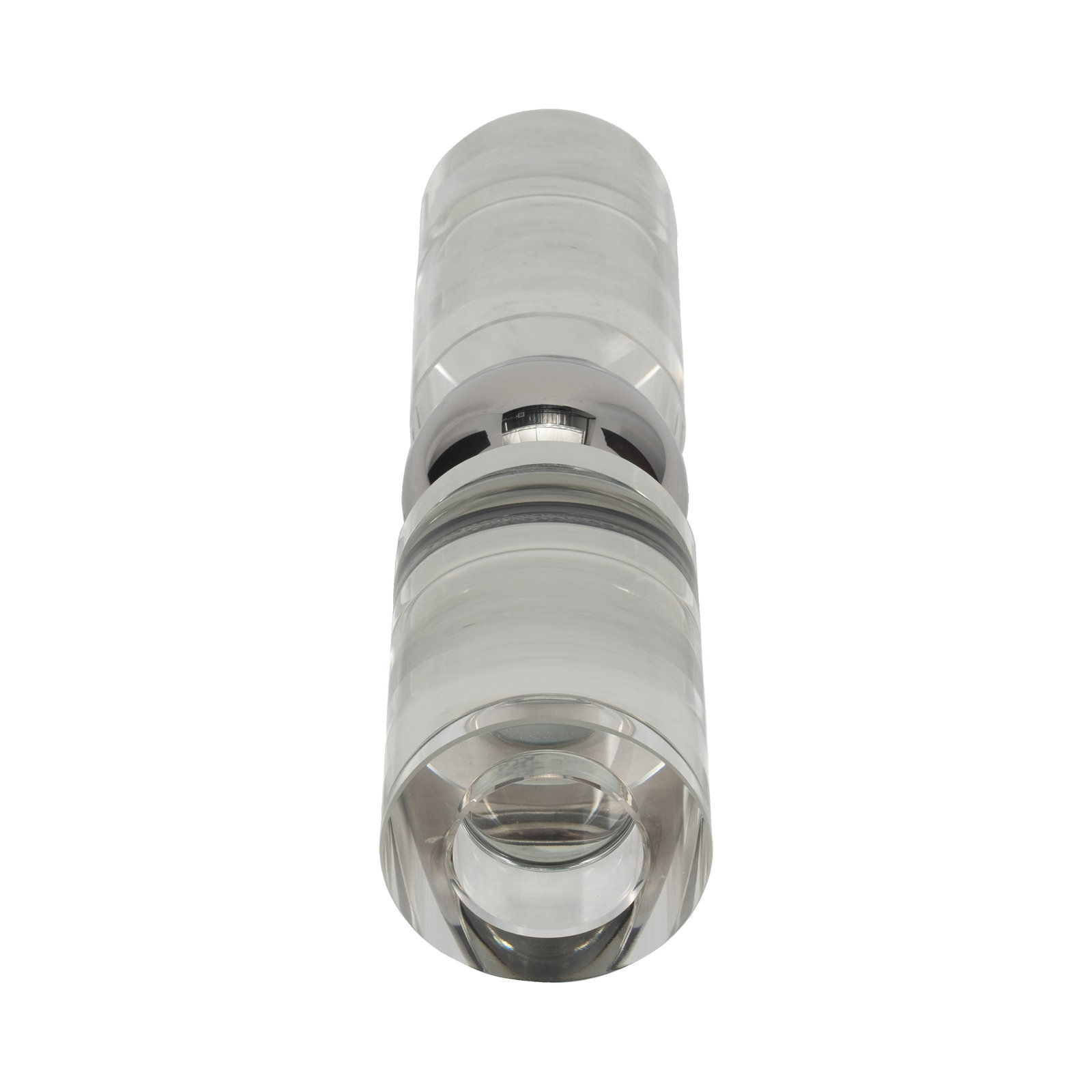 Joss & Main Riter Crystal Candlestick, Silver, 11" H x 3" W x 3" D