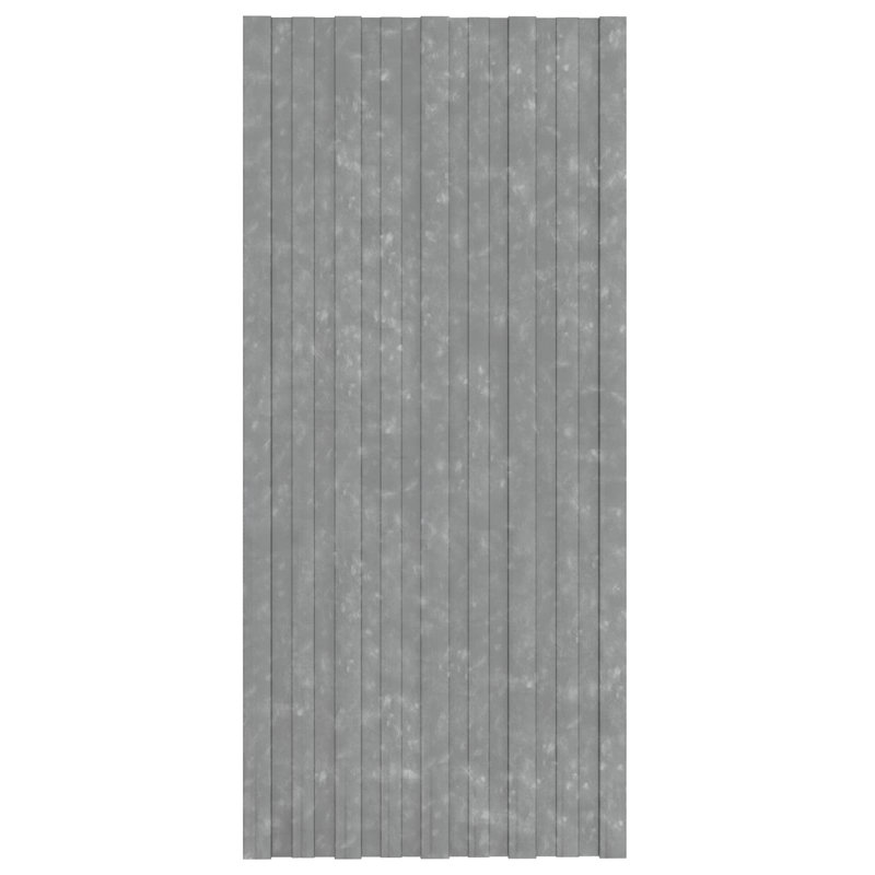 Panneau de toit vidaXL 12 pièces argent 39,37 x 17,72 po en acier galvanisé, 39.37" x 17.72", Argent, 12
