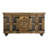 Lorraine 72" Mango Wood Sideboard with Glass Doors and Cast Iron Wheels