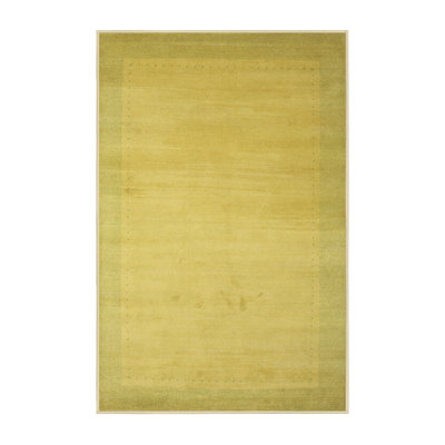 Tapis contemporain vert / jaune