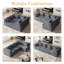 Canapé modulaire rembourré 4 pièces Celiot-474237359