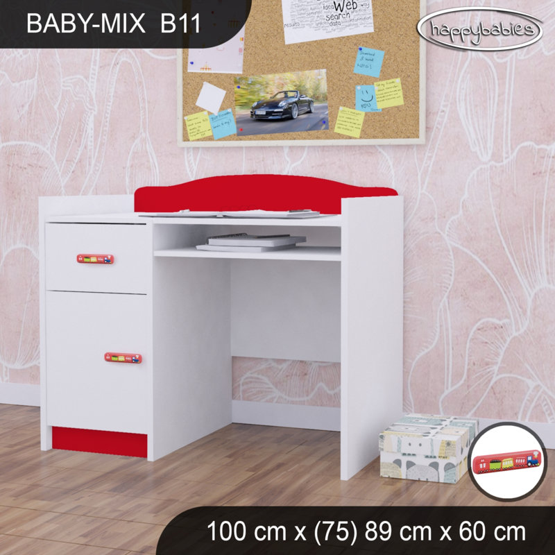 100cm Computer Desk, Red