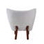 Fauteuil d'appoint en sherpa blanc
