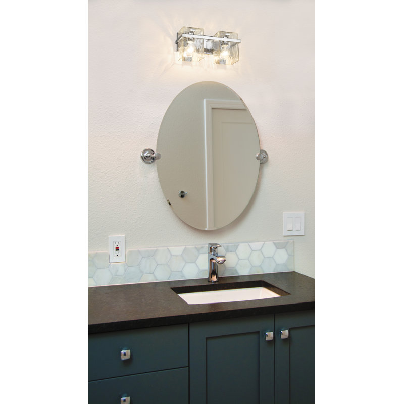 Éclairage pour meuble-lavabo Arene, Chrome chrome, 2 Lights, 7"H x 14.25"W x 5.5"D