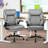 Ergonomic Faux Leather Home Office Chair-1840631453