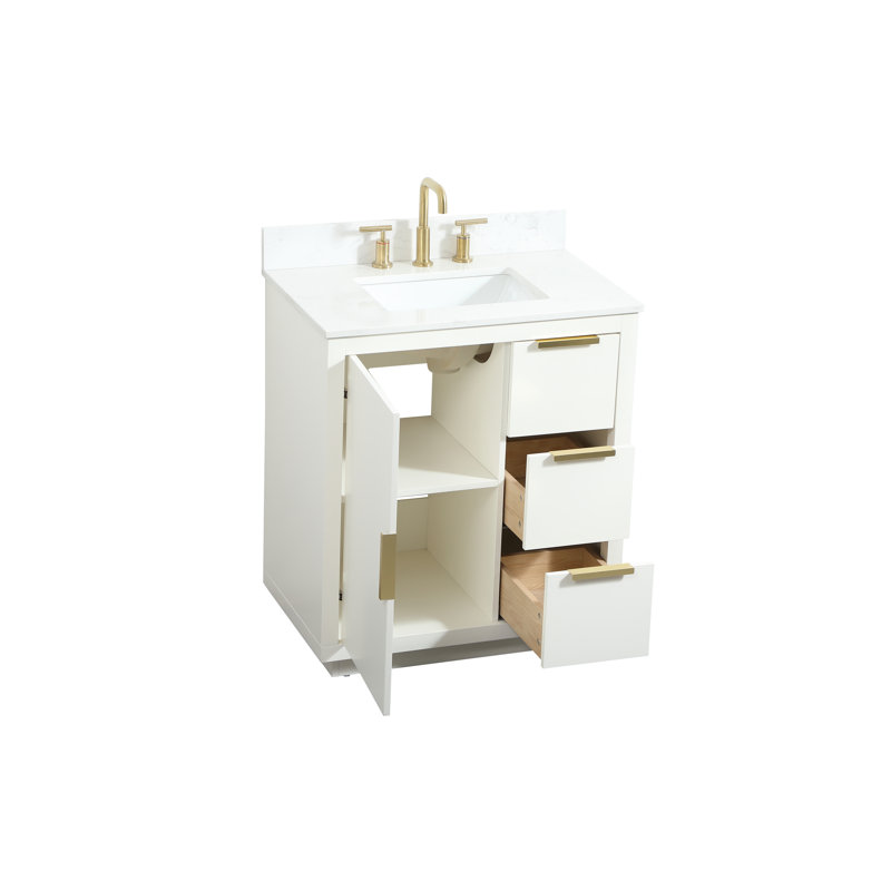 Ensemble de meuble-lavabo simple 30 po Broadlands, Blanc