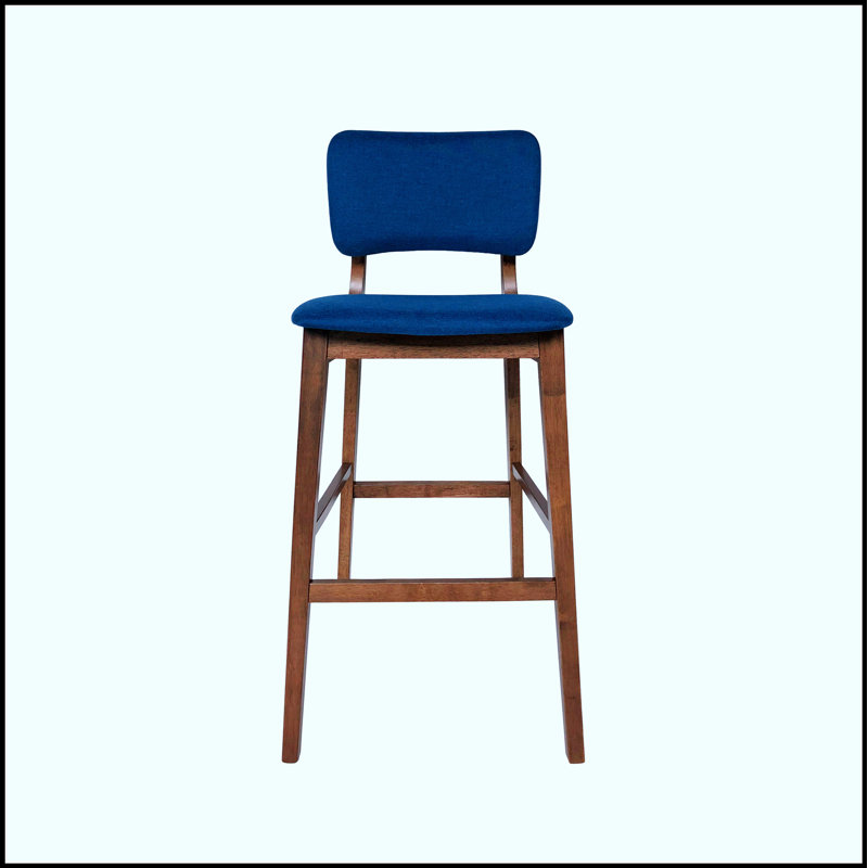 Chaise de bar de style Mid-Century moderne avec conception ergonomique et structure en bois durable pour une assise confortable dans les espaces contemporains