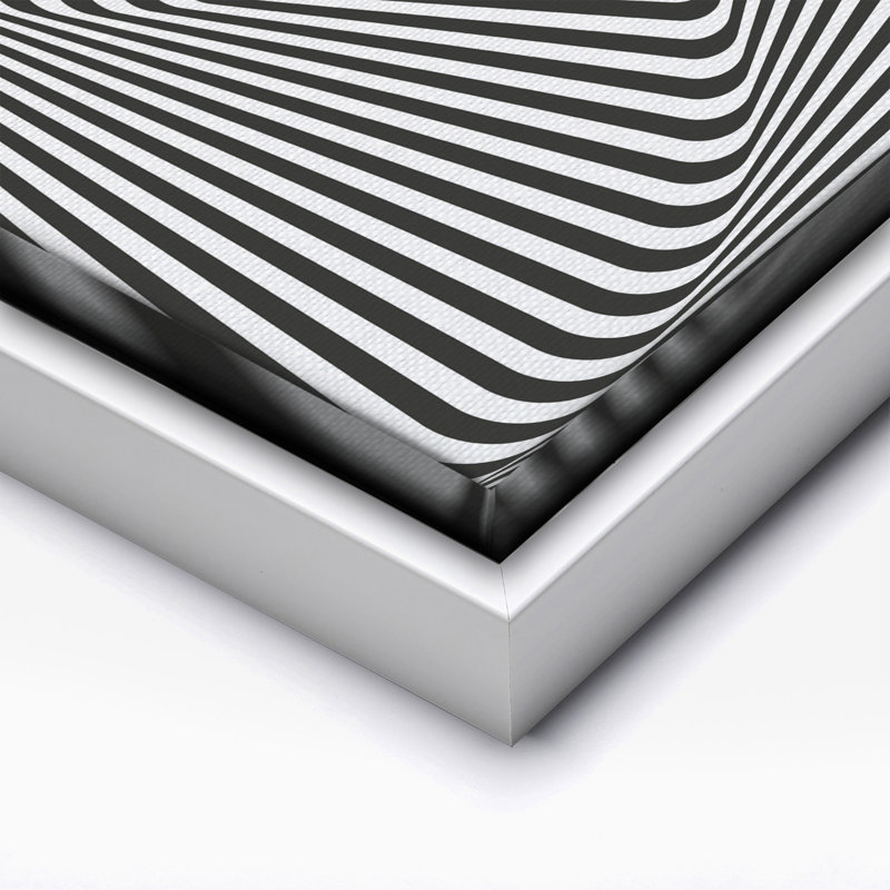 Illusion optique des mains, Canevas, H 24 po x l 32 po, Encadrement blanc