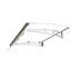 Auvent de porte de 47 po de largeur - Support mural en béton de polycarbonate chauffant 47 po x 34 po support en aluminium antirouille pour l'installation