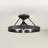 Avec 15 in. 3-Light Matte Black Contemporary Flush Mount Light