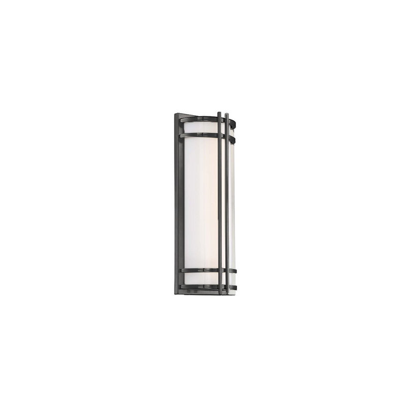 Skyscraper Outdoor Flush Mount, 3000K, Bronze, 18" H x  7" W x 3.5" D