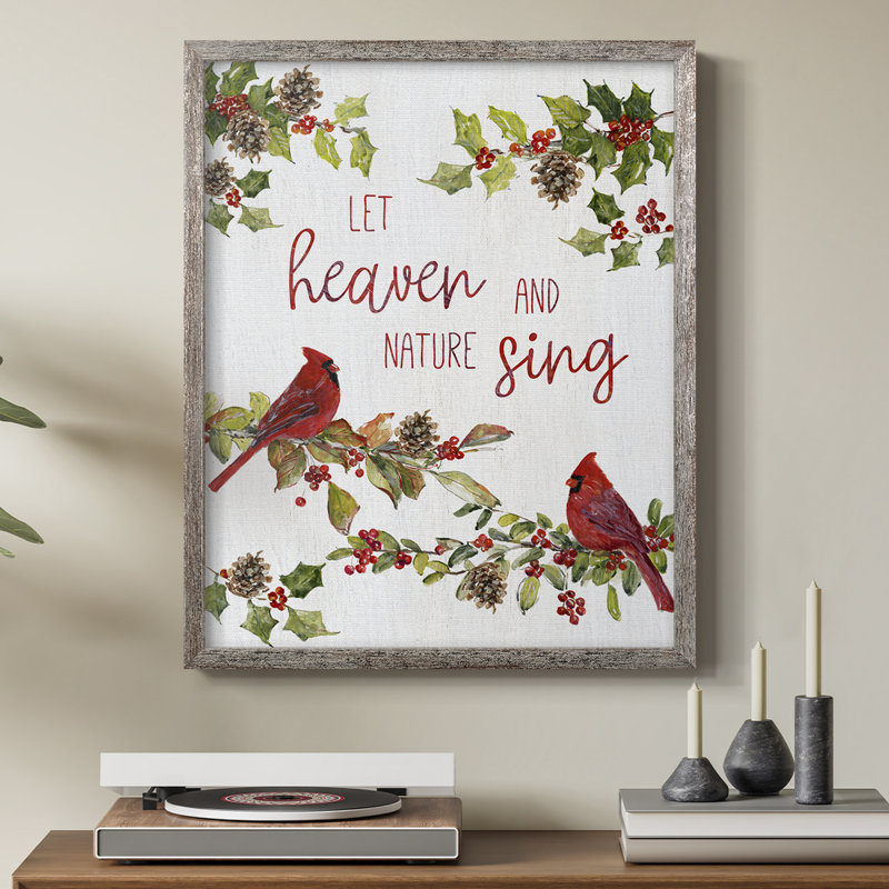 «Heaven Sing», reproduction encadrée - bois massif, H 21 po x l 17 po