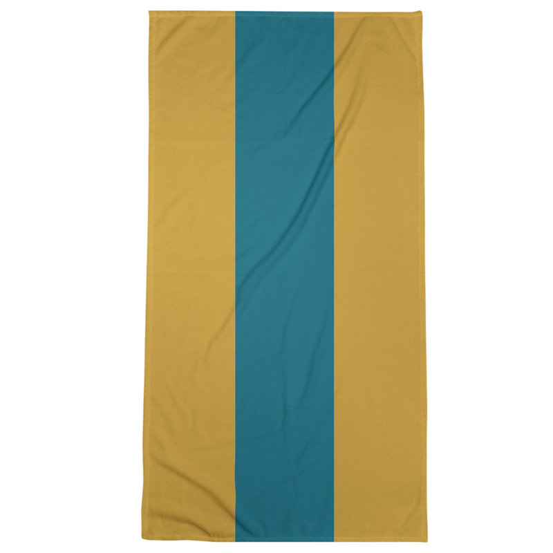 Bath Towel, Light Khaki/Sea Blue