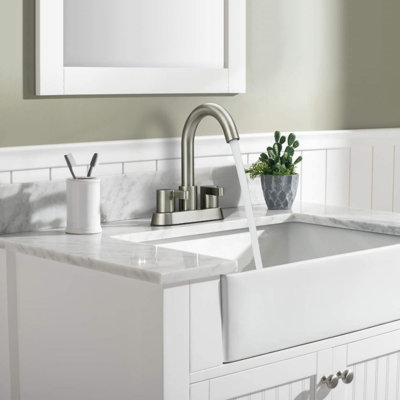 Bathroom faucet with 360 degree turn spout
