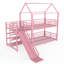 Lit simple superposé en métal avec escalier de rangement, glissade, rails de sécurité-133239005
