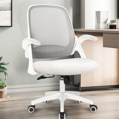  Nahjee Space-Saving Ergonomic Home Office Chair Task Chair with Flip-Up Armrests