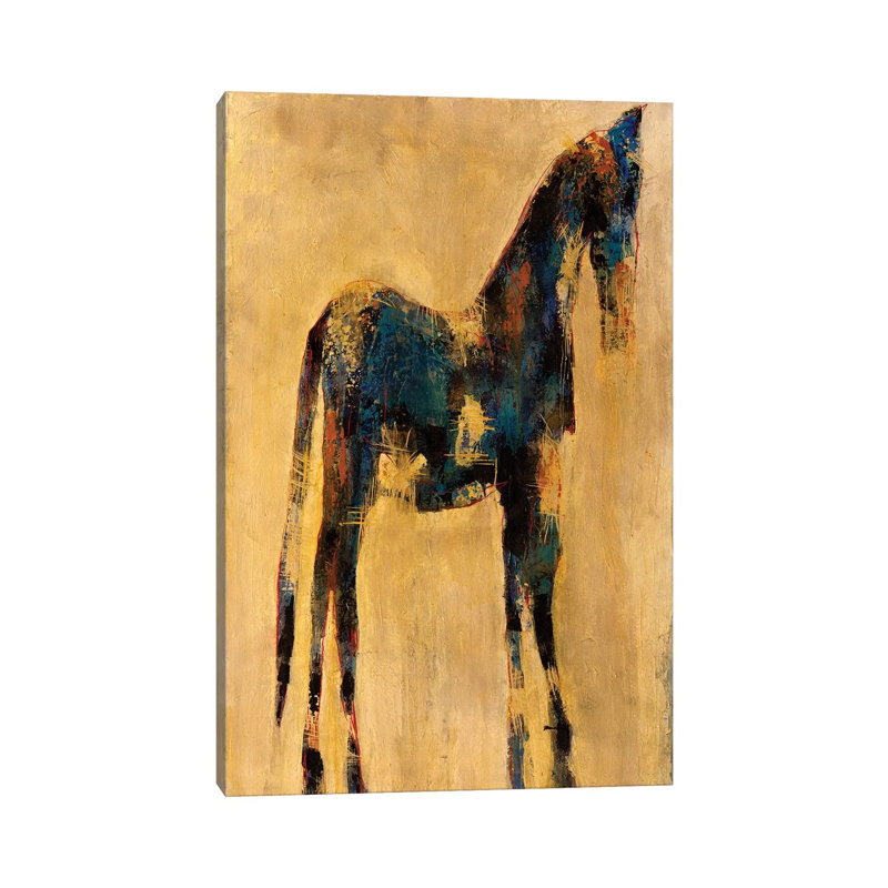Indigo - Painting on Canvas, Wrapped Canvas, 20.32 cm H x 30.48 cm W