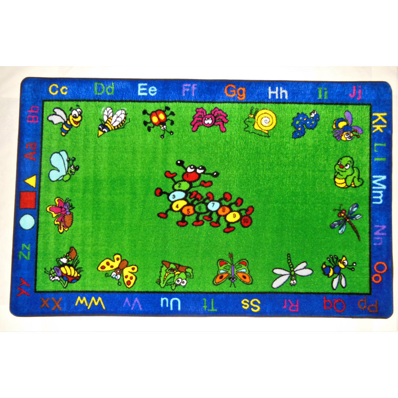 Vert/tapis décoratif bleu Polk, Ovale 5 pi x 8 pi