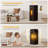 24" Tower Space Heater for Home, Infrared Quartz 1500W Electric Portable Wood Heaters with Remote, Thermostat, Energy Efficient & 12H Timer