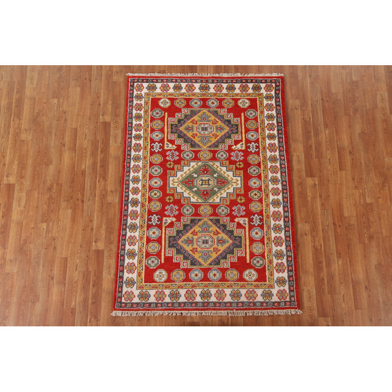 Tapis en laine Kazak noué à la main