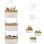 Overdoor Hanging Storage Basket with Hook, 3 Cotton Rope Woven Wall Basket Organizer-133790472