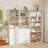 White Modular Walk in Closet Organizer System with 12 shelves and 8 drawers