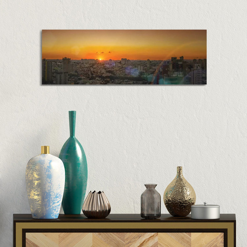 1 Piece Panoramic Wall Art on Canvas, 30.48 cm H x 91.44 cm W x 1.91 cm D, Wrapped Canvas