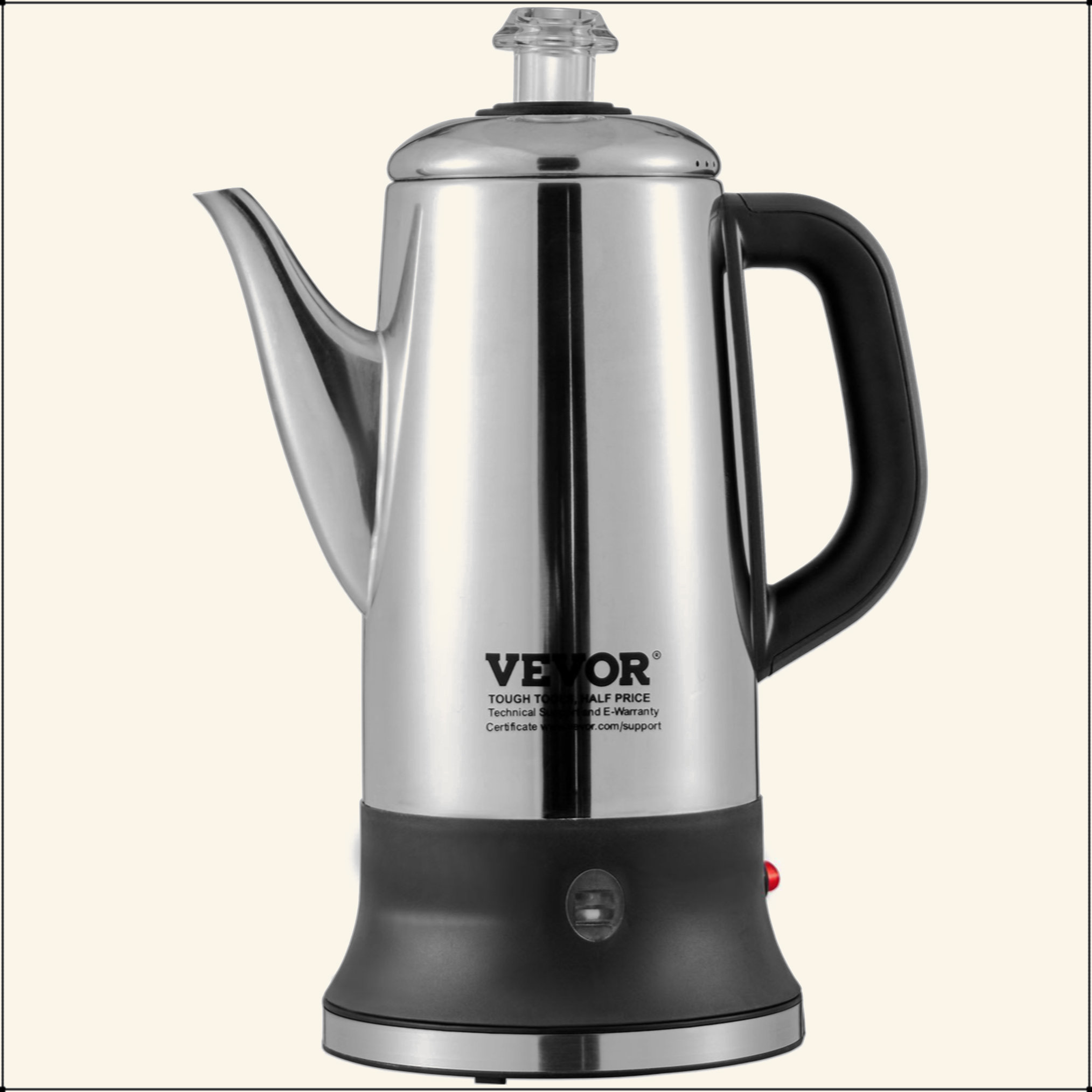 ZHONGSHANJUFU VEVOR 12-Cup Electric Percolator Coffee Pot, 304 ...