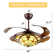 Modern Matte Brown Fan Light - 3 Color Modes With Silent Motor & Remote