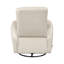 Fauteuil inclinable et oscillant beige en similicuir-1223831736