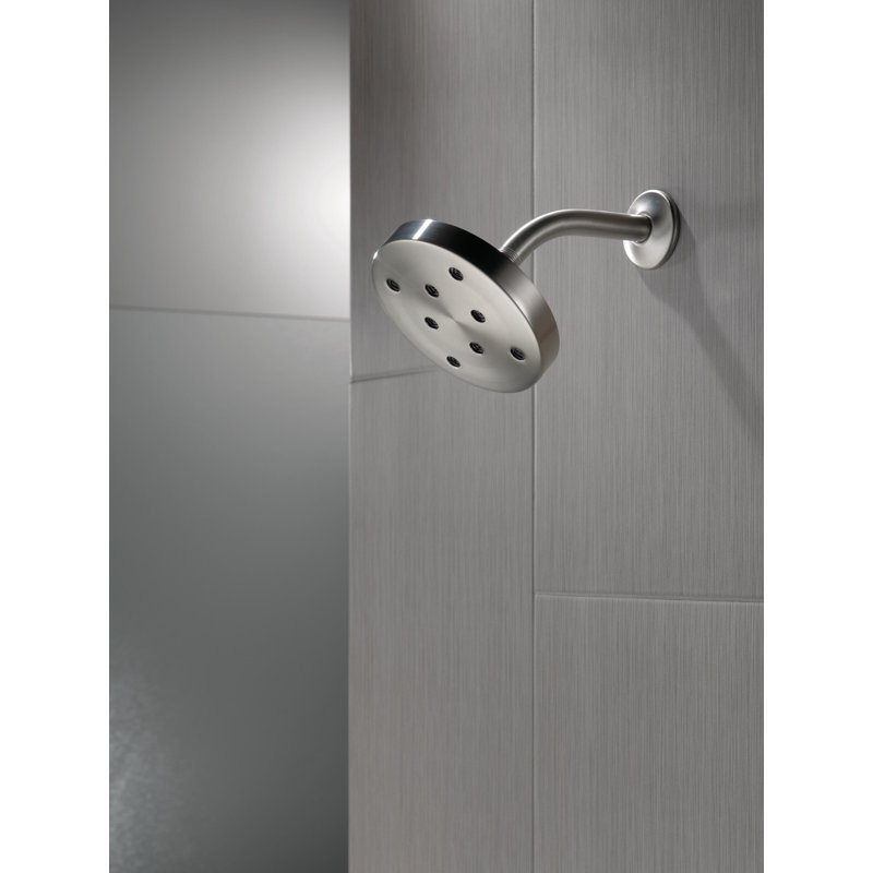 Rain Dual Shower Head with H2Okinetic Technology, Lumicoat Stainless
