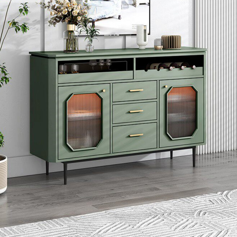 Buffet simple rétro, Vert