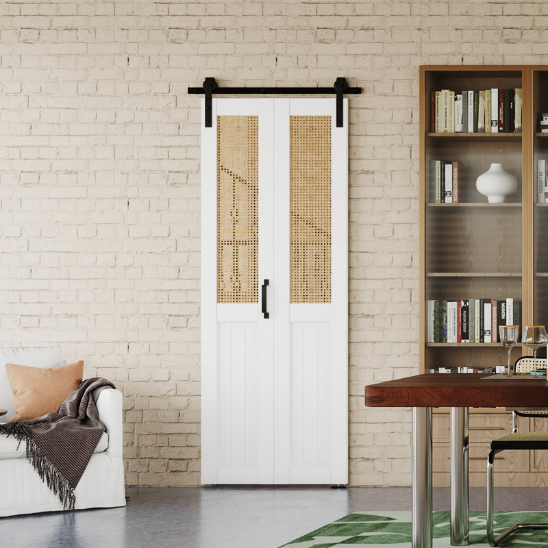 Porte de grange pliante MDF Design, L 36 po x H 84 po