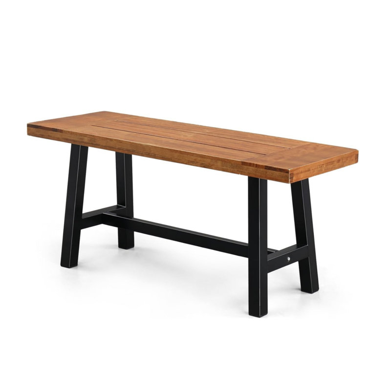 40-Inch Solid Wood Outdoor Bench