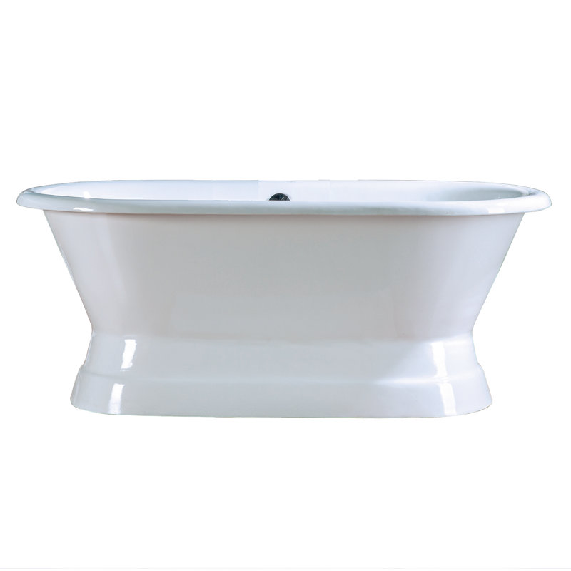 Cromwell 66.25'' x 30'' Freestanding Soaking Cast Iron Bathtub