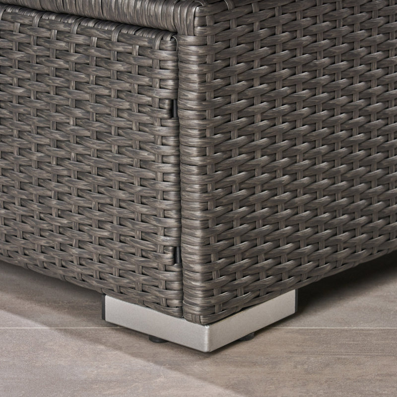 Chaise de patio avec coussins, gris, gris