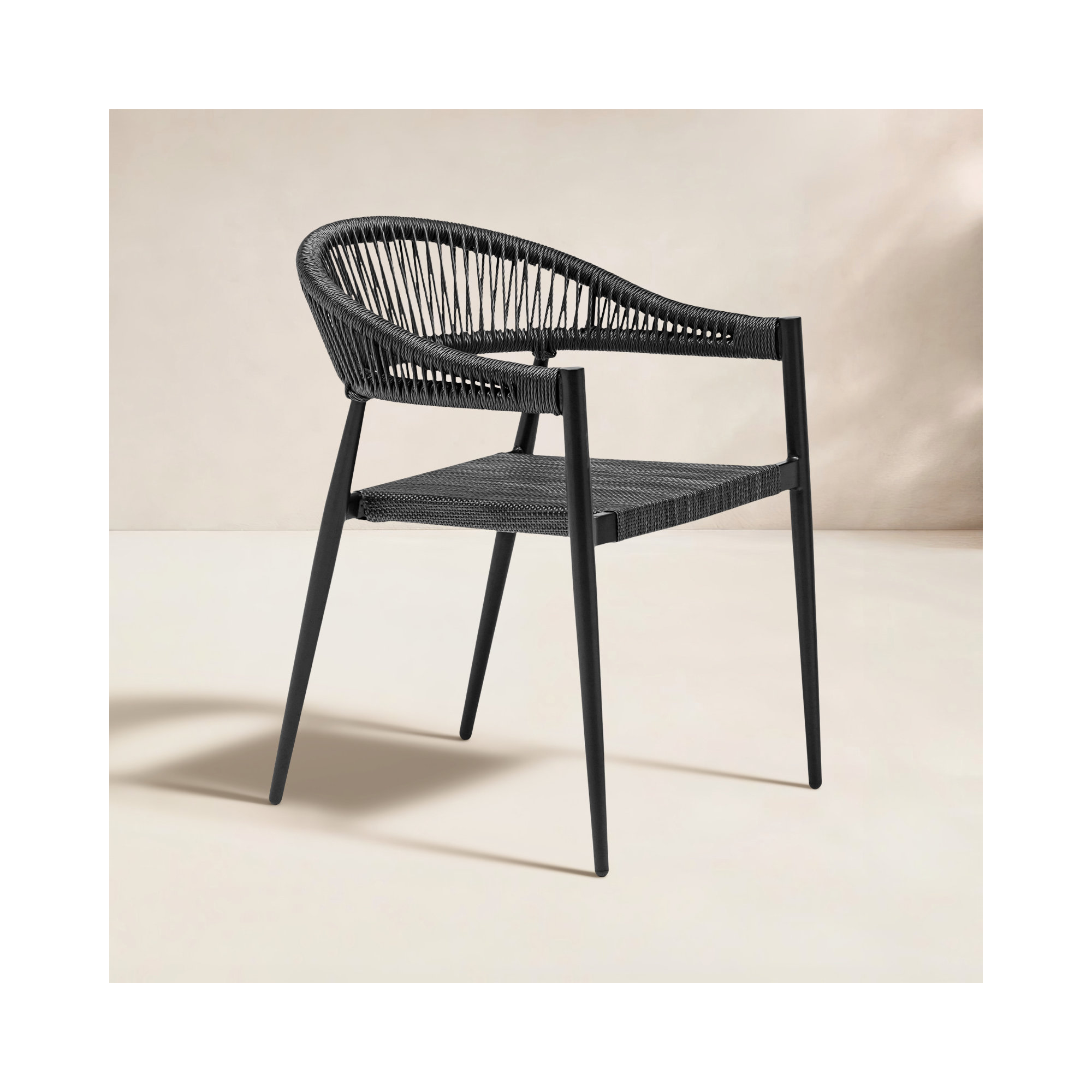 Soto Stacking Armchair - Set Of 2, Black