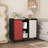 Wood Accent cabinet with 2 Drawers and open storage-565764853