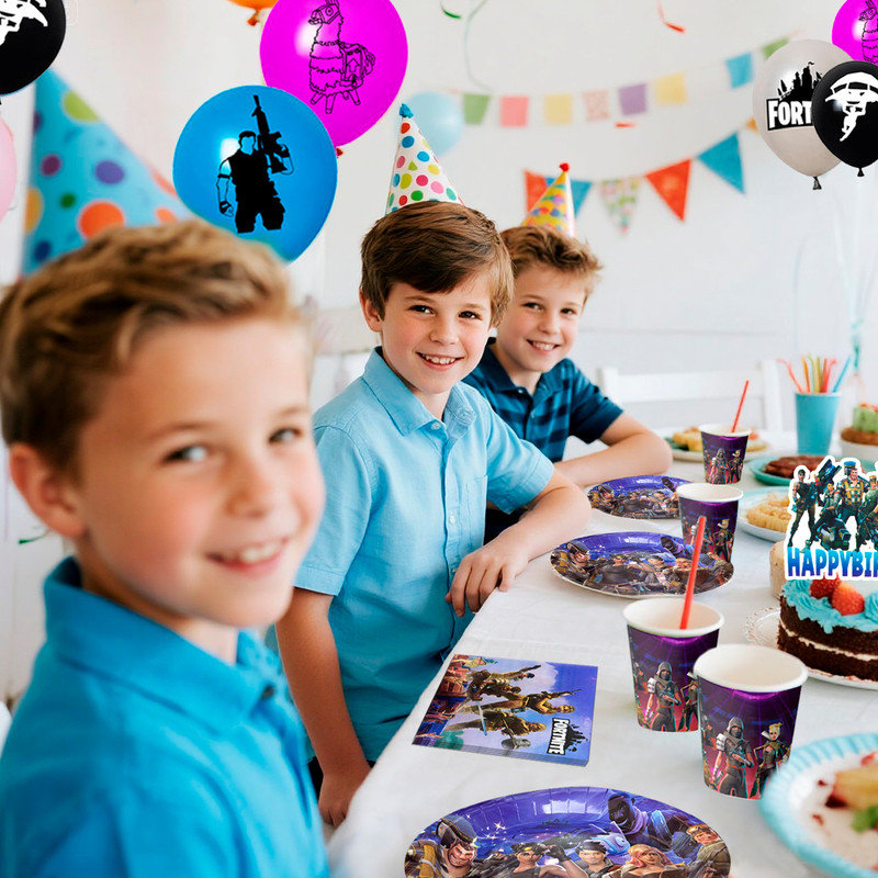 Fortnite Birthday Decorations, Fortnite Party Decorations & Fortnite Party Tableware Set