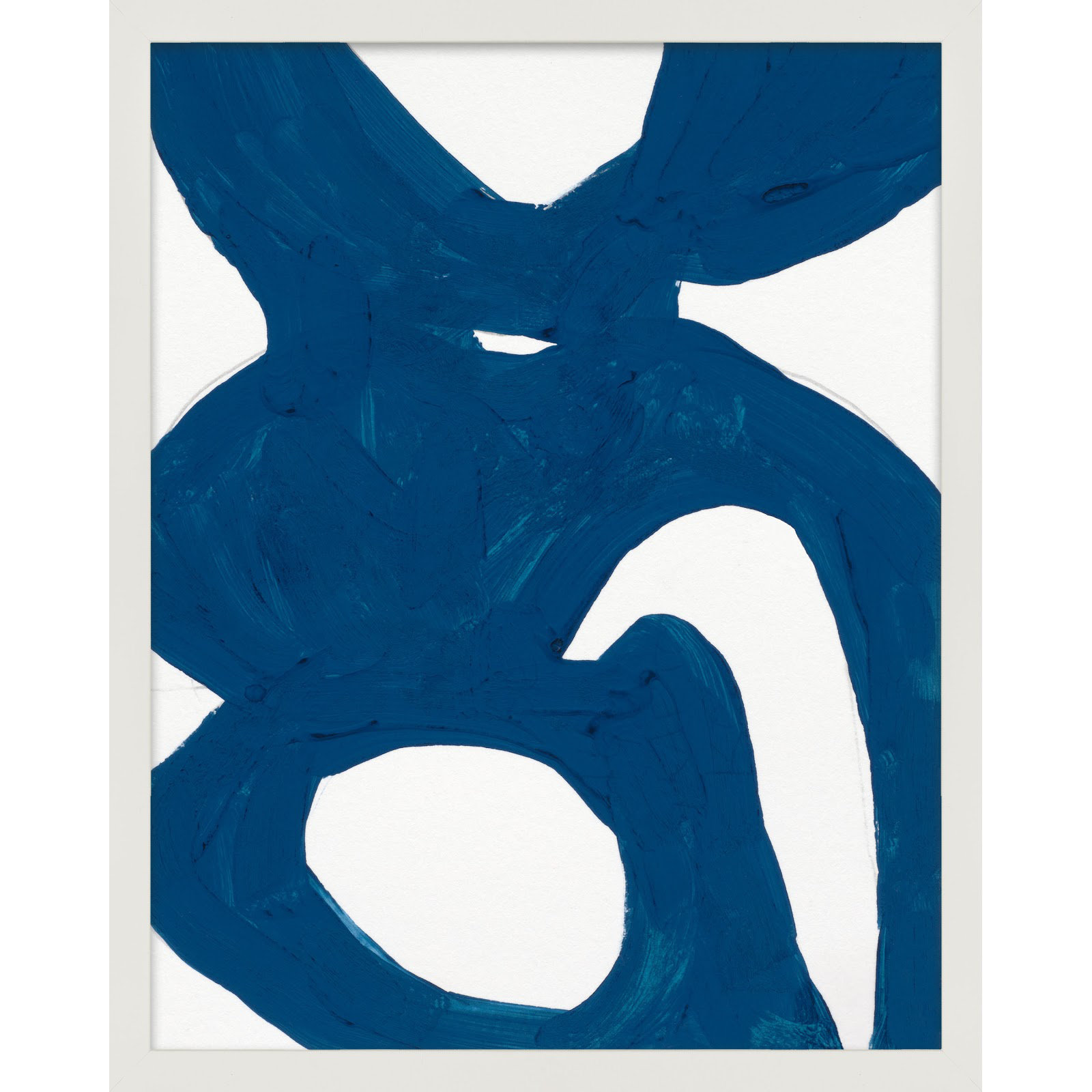 Blue Harmony 1 by Andrea Stokes, White Framed, 50" H x 40" W x 1.25" D