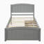 Lit plateforme en bois avec deux tiroirs de rangement