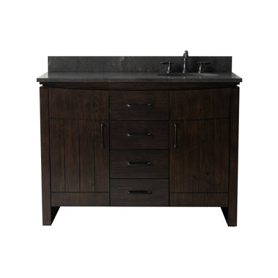 Meuble-lavabo simple 48 po en placage de bois de sapin naturel