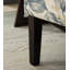 Fauteuil d'appoint contemporain en tissu imprimé, feuilles bleues