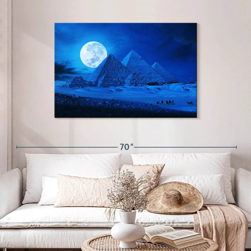 Adella Full Moon Over The Pyramids, 30" H x 45" W