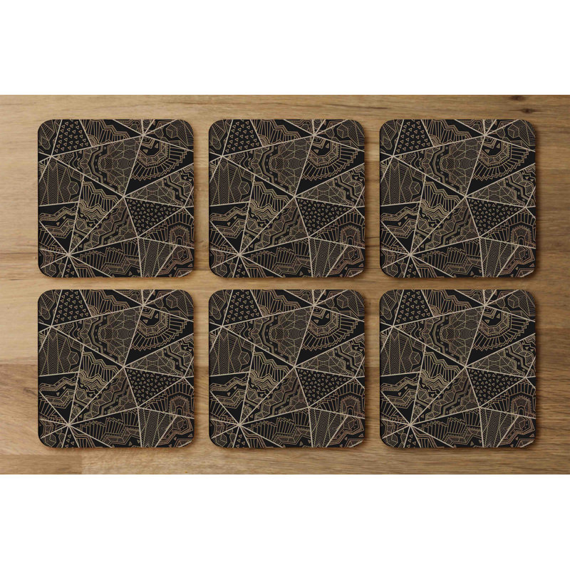 Square 6 Piece Coaster Set